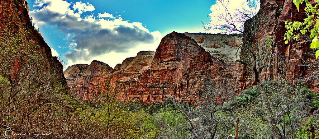 Views inside Zion. Zion National Park, Utah