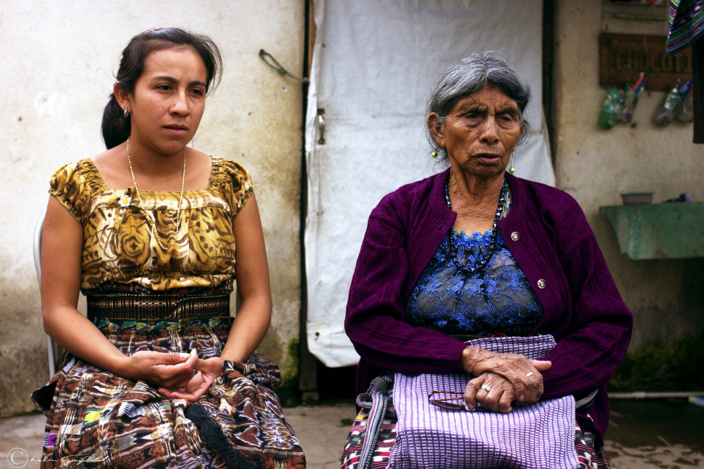 Tzutujil Medicine Women in Discussion. San Juan la Laguna, Guatemala.