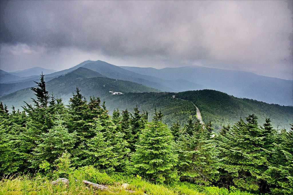 Standing at the peak of Mt. Mitchell. Blue Ridge Parkway, near Asheville, NC - 2015